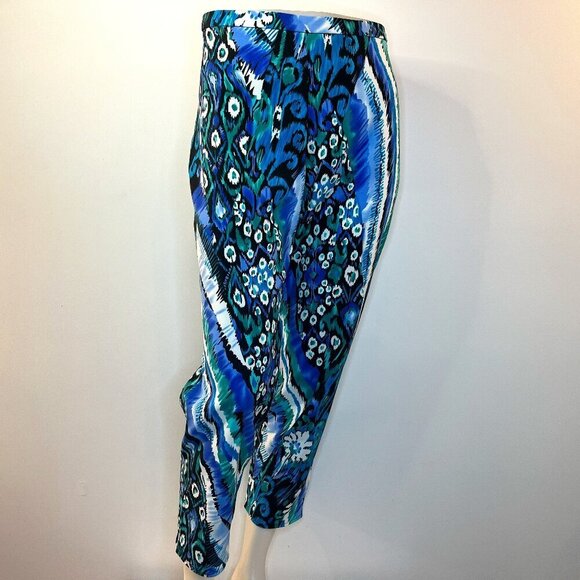 Fashionista Women's Blue/Green/Purple Dress Pant - Size 10 - NWT - Picture 1 of 5